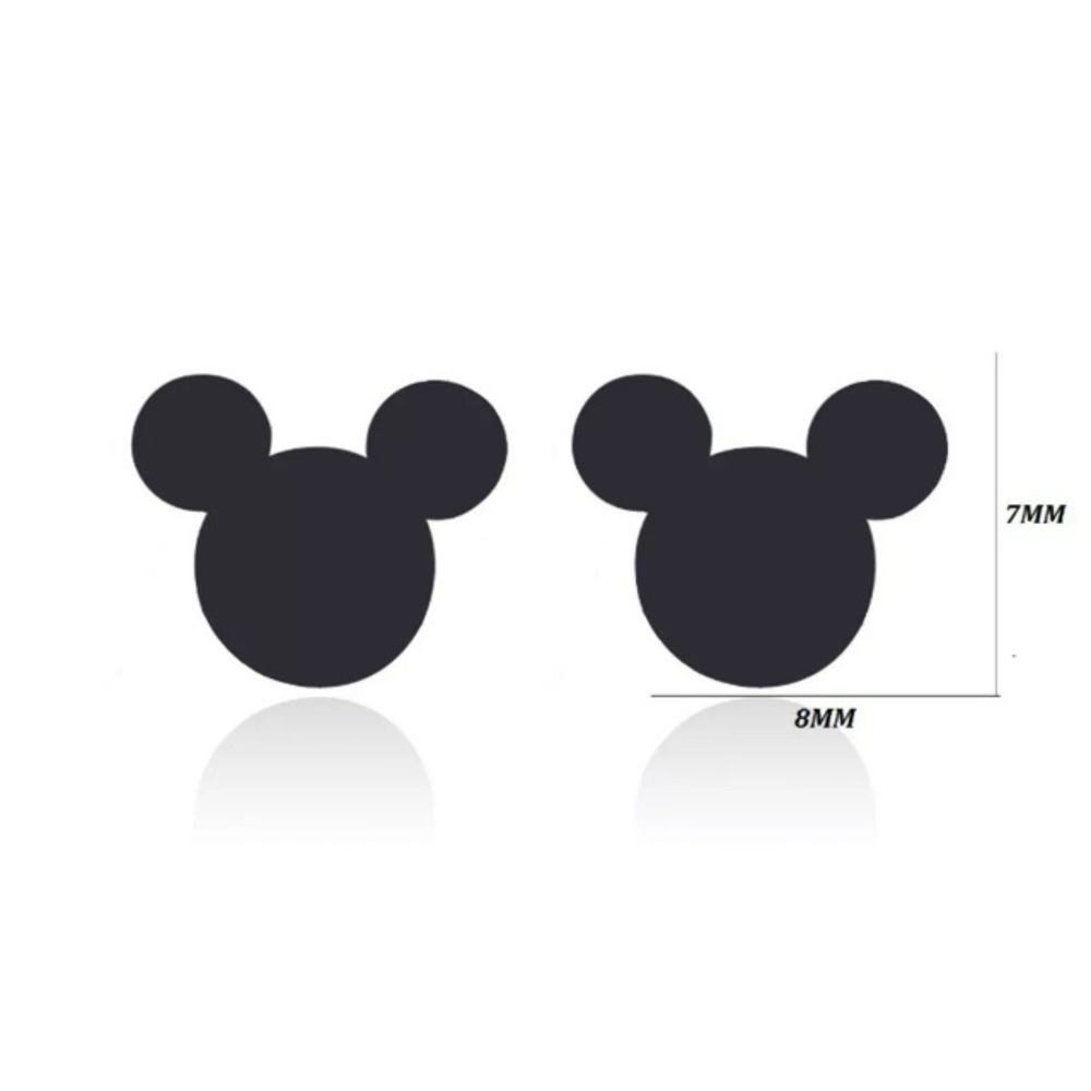 Rose Gold Mickey Mouse Earrings - Picture 7 of 7